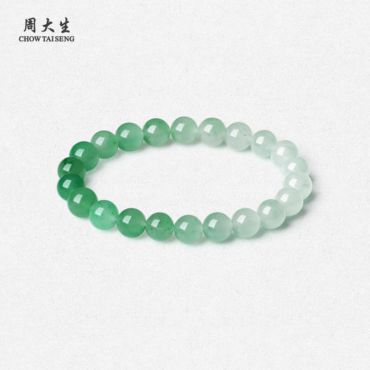 【411宠爱节】周大生天然正品飘花非洲翠手串女玉石串珠子生日礼物送妈妈女友 商品图4