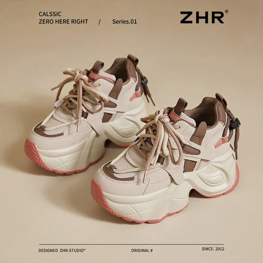 ZHR则则厚底增高老爹鞋女2025春季新款百搭小个子内增高运动休闲鞋 商品图9