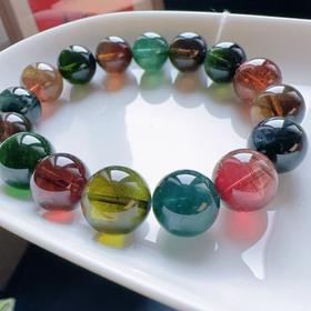 13mm单圈老矿碧玺手串