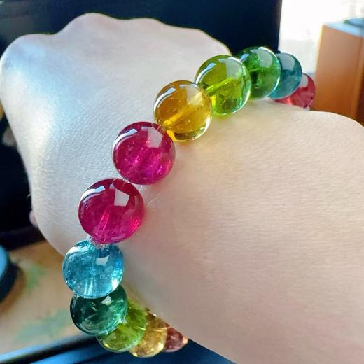 9mm-10mm单圈彩虹碧玺手串 商品图4