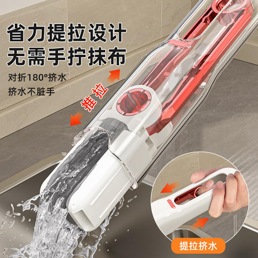 多功能桌面拖把迷你小拖把家用免手洗手持折蠡式厨卫夹缝吸水刮拖 商品图1