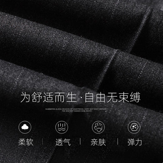 圣得西男士商务西裤2025秋季新款轻奢暗纹高级感直筒休闲裤青年 商品图3