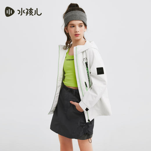 水孩儿童装2024秋新款女童风衣男童外套三防防风时尚户外宽松休闲 商品图2