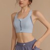 跃牌【美西西系列】拼色前拉链美背瑜伽背心女一体减震运动内衣WX-013 商品缩略图1
