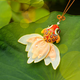 锦鲤平安符刺绣手工diy材料包金蝉香囊随身挂件原创荷包福礼物