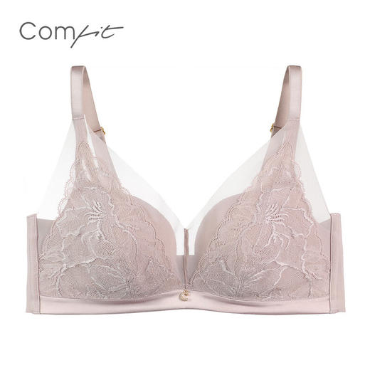 【3F】Comfit【舒挺杯】无钢圈内衣女蕾丝薄款秋上新凉感抗菌文胸CB00155 商品图1
