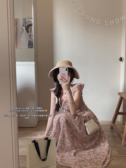 金蘑菇菇 Bonheur热恋的盛夏/夏季俏皮温柔碎花连衣裙长短款女 商品图0