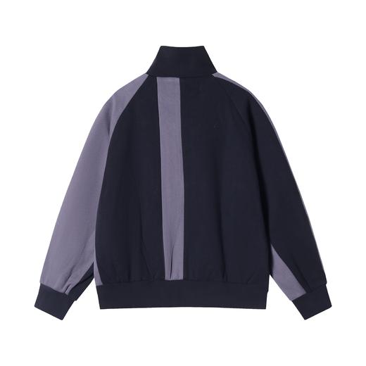 24355秋冬季新款美式复古撞色立领开衫外套百搭宽松潮流秋款长袖 商品图4