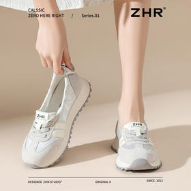 ZHR复古德训鞋女2025春季新款柔软透气阿甘鞋时尚百搭休闲鞋
