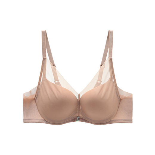 【3F】安莉芳网纱无痕女士文胸大胸显小薄款舒适内衣EB00753 商品图1