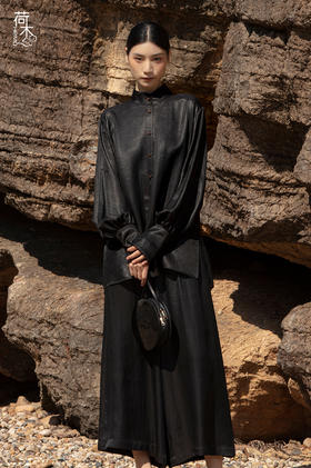 荷木HEMU丨元青·宽腿裤