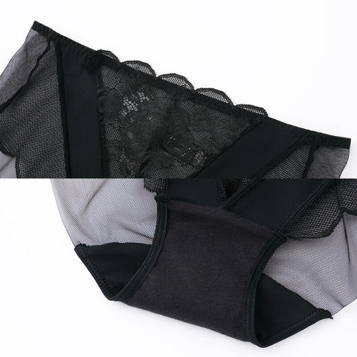 【3F】安莉芳网纱薄款内裤女性感无痕低腰三角裤E200530 商品图4