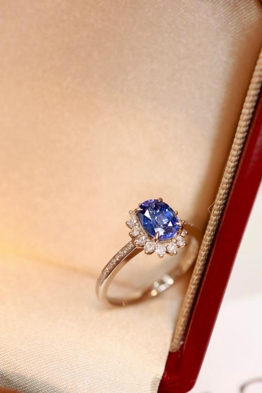 1.23ct刻面蓝宝石戒指 商品图3