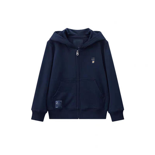 2025春秋新款卡通中大童刺绣男女童运动拉链连帽外套毛圈裤子套装！ 商品图4