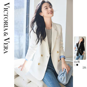 VICTORIA&VERA女装春季“如沐春风”成熟气质款显瘦百搭纯色西装外套