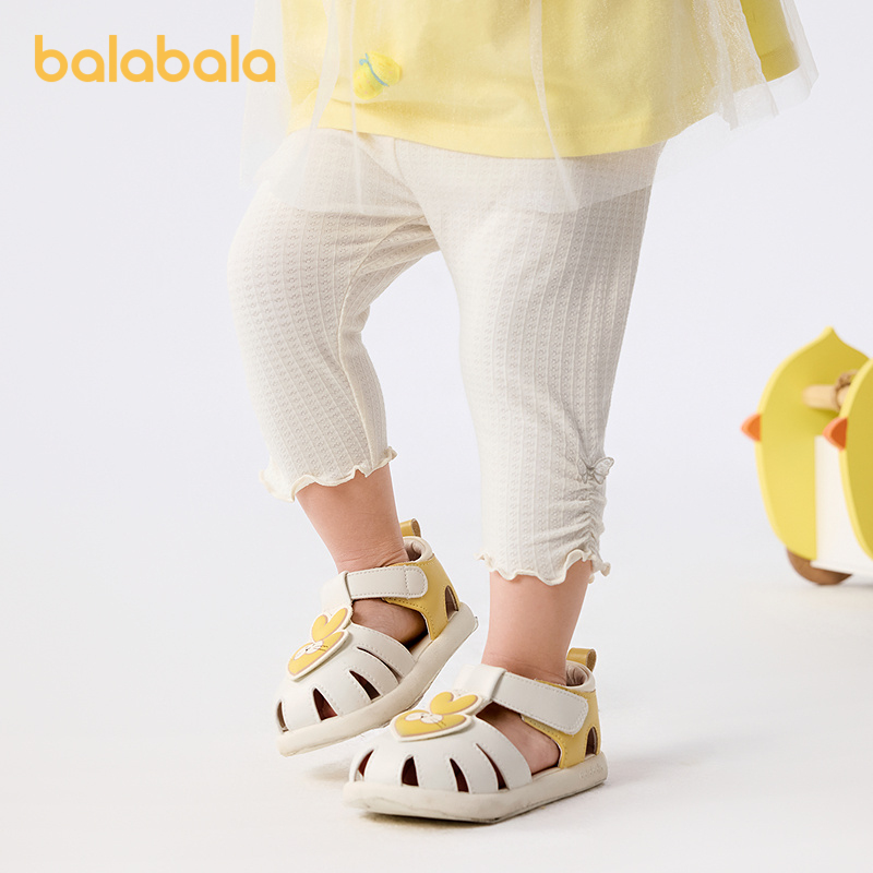 巴拉巴拉宝宝裤子婴儿打底裤女童长裤2025新款夏季薄款精致洋气潮