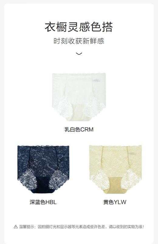 【3F】安莉芳花卉蕾丝性感中腰三角裤薄款弹力女士内裤EP00267 商品图6