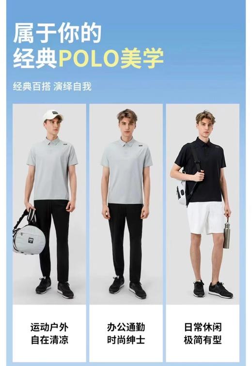 点此购买 海丽汉森春夏季男士户外运动吸湿速干POLO衫 LL 309601 商品图5