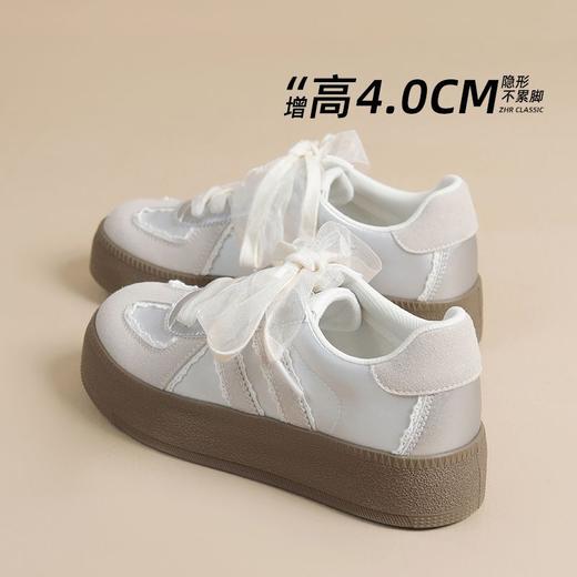 ZHR则则厚底增高德训鞋子2025春季新款舒适休闲时尚小香风ins女鞋 商品图5