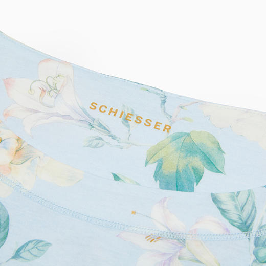 【70S100%丝光棉】SCHIESSER德国舒雅高端铂雅女短袖连衣裙100%高支双面丝光棉91/24775D 商品图3