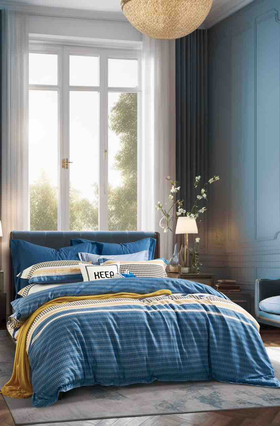 富安娜  披荆斩棘三件套+被芯+枕芯1只