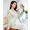 QS-12599600新款春夏印花桑蚕丝V领开衫衬衣女真丝衬衫外套12599600 商品缩略图2