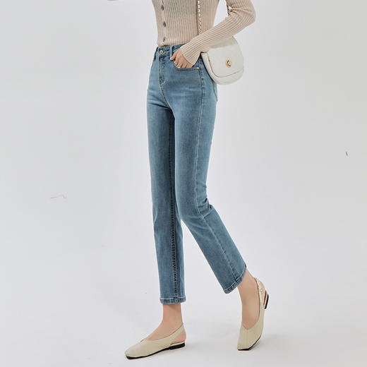 2025年直筒烟管牛仔裤，显高显瘦 柔软舒适弹力不勒 商品图2