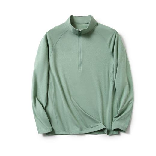 人气单品！2025新款远红外磨绒保暖吸湿高弹秋冬户外女士男士半拉链打底长袖T 商品图9