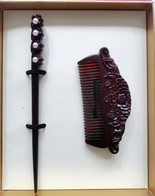 新品紫檀梳子套盒4款 商品图1