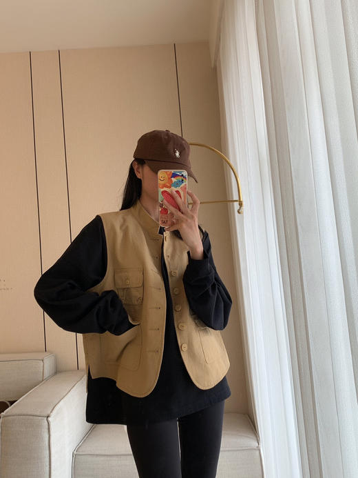 219-4 渠道货 45R高端日系风 很有品的复古休闲马甲 叠穿神器 商品图4