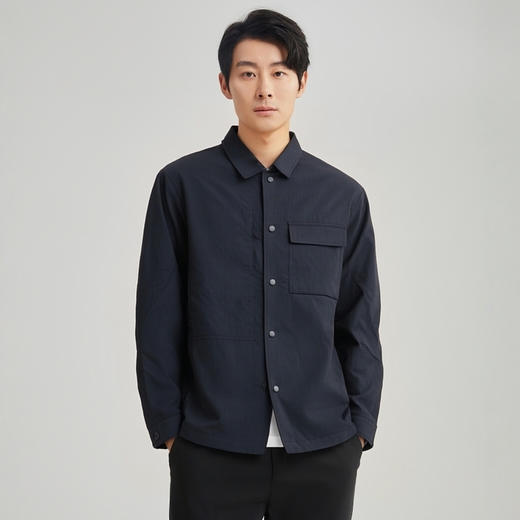 圣得西时尚休闲夹克外套男士2025春秋新款韩系宽松百搭翻领上衣 商品图1