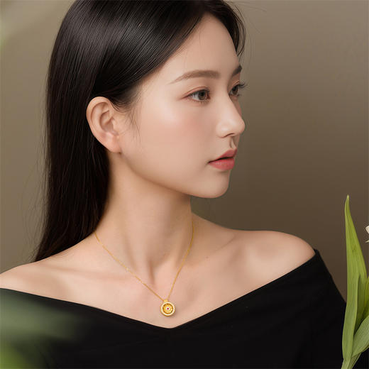 【积分抵值】芳华-美人如花吊坠 格桑花足金黄金钻石红宝石挂坠【热卖臻品】MEMORA诗普琳LP457901 商品图1