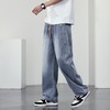 【DYF】大依优型大码直筒牛仔裤松紧腰男士宽松休闲长裤子水洗美式加肥加大潮流 商品缩略图2