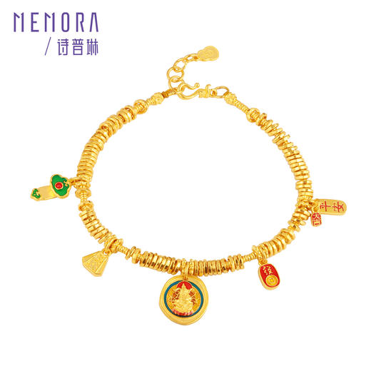 【新品首发】盘缠金手链 足金手串黄财神如意平安手链手饰女士礼物【按克计价黄金2】MEMORA诗普琳GB294301 商品图6