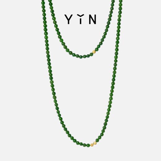 「弈」系列围棋串珠长项链-金绿 商品图0