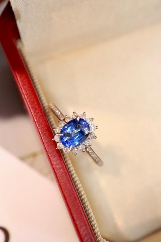 1.23ct刻面蓝宝石戒指 商品图1