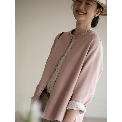 牧衣游原创 手工刺绣舒适棉短外套新品柔软亲肤休闲百搭开衫 幸禾 商品图1