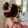 「樱桃小熊款」森系花朵纽扣蕾丝边大肠发圈 手作发饰红色发绳头饰发饰配饰 商品缩略图3