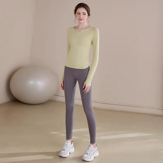 跃牌【美西西系列】秋冬速干透气运动上衣女弹力修身跑步t恤LULU健身长袖CX-6219 商品图4