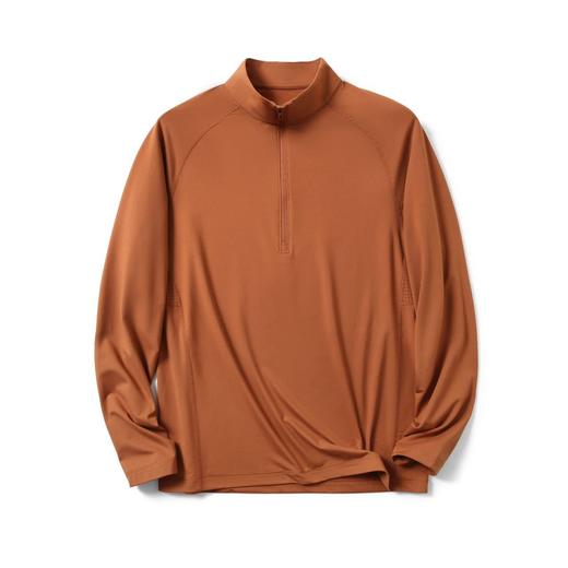 人气单品！2025新款远红外磨绒保暖吸湿高弹秋冬户外女士男士半拉链打底长袖T 商品图8