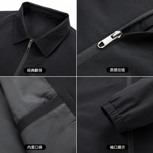 圣得西时尚翻领夹克外套男2025春秋新款美式工装风复古衬衫上衣 商品图4