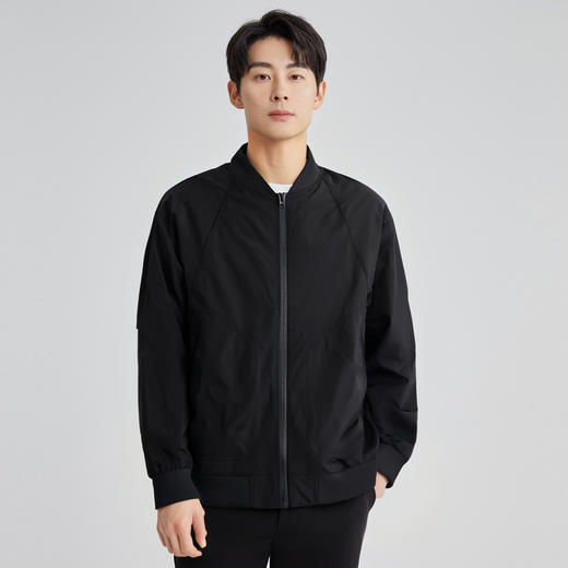 圣得西男士拼接棒球领夹克2025春秋新款宽松休闲百搭飞行员外套 商品图1