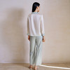 100%桑蚕丝宽松舒适真丝睡衣女简约衬衫式印花家居服衣裤套金三塔  YSFFA209 商品缩略图3