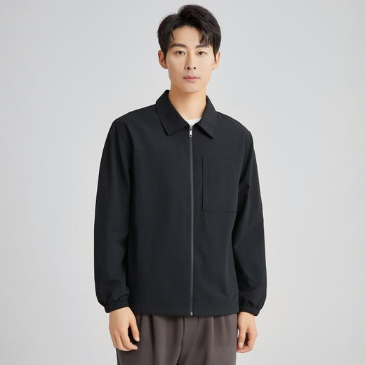 圣得西时尚翻领夹克外套男2025春秋新款美式工装风复古衬衫上衣 商品图2