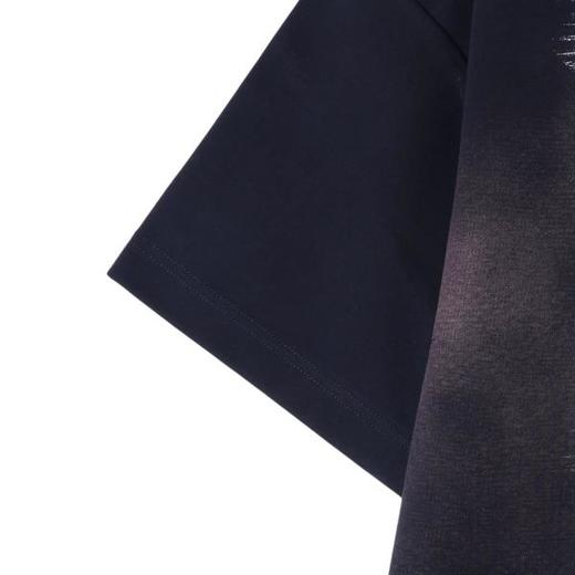 T51915春夏新款时尚个性渐变字母印花涂鸦美式潮牌街头宽松圆领短袖 商品图4