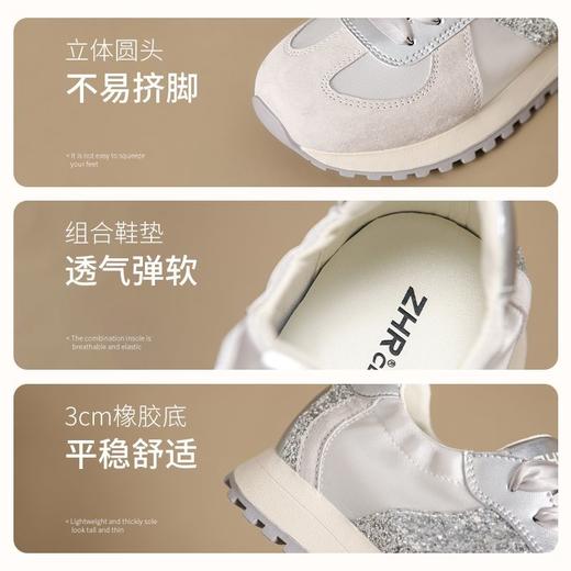 ZH则则正品软底阿甘鞋2025春新款平底透气百搭运动休闲鞋ins女 商品图1