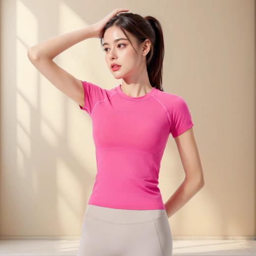 跃牌【美西西系列】lulu Swiftly Tech夏瑜伽服紧身女修身短袖速干恤运动健身上衣DX-218 商品图3