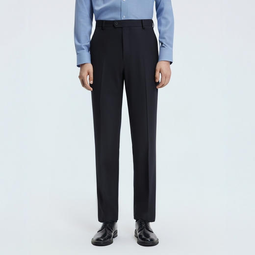 圣得西纯色西裤男2025秋季新款商务修身高级感垂顺直筒休闲长裤子 商品图3