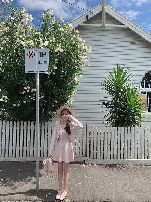 金蘑菇菇 热恋千金 针织三件套/ 100羊毛乖巧少女针织开衫 商品图3