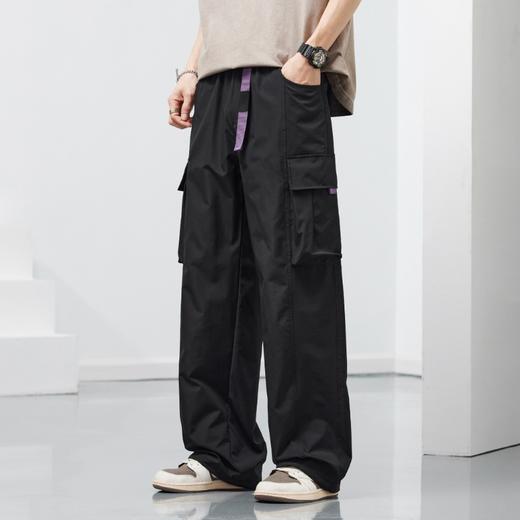 【DYF】大依优型大码男装松紧腰直筒工装休闲裤宽松运动休闲风潮流男士胖子长裤 商品图1